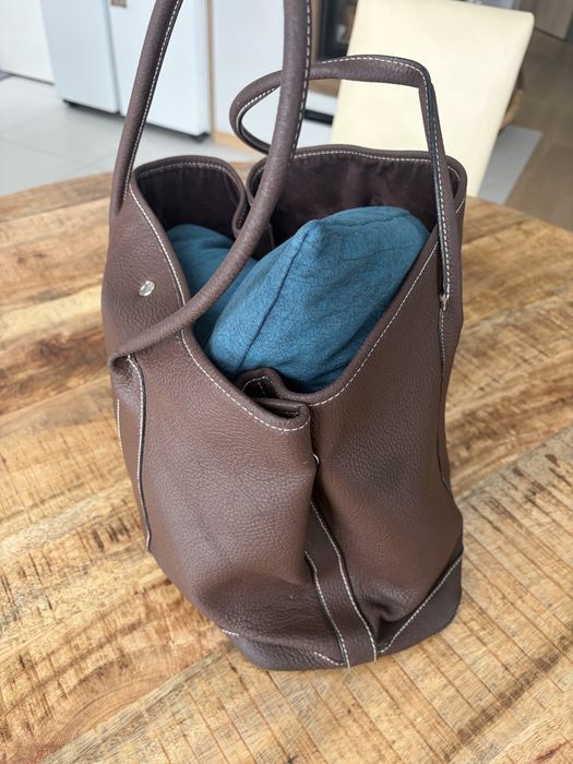 Brązowa torebka shopper skóra naturalna