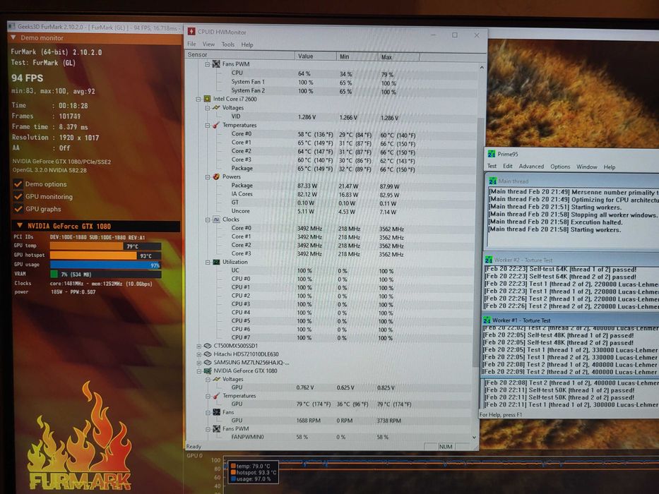 PC i7‑2600 / GTX 1080 / 24GB RAM / Fractal Meshify 2 / 2x SSD + 2x HDD