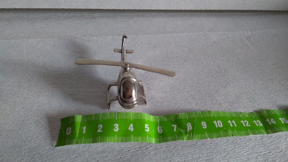 Miniatura helikopter , srebro , sygn. , wg. 30 g.