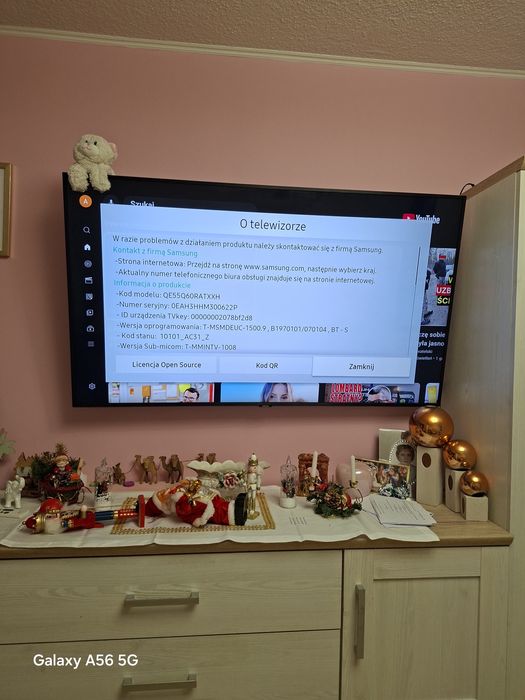 Sprzedam telewizor QLED SMART TV Samsung 55 cali.