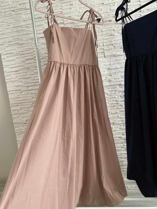 Lemonada nowa długa  sukienka z kieszeniami wiązana beżowa S-M