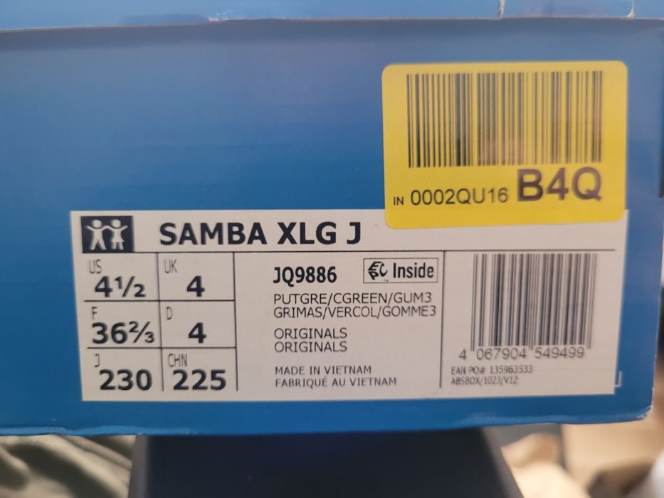 Nowe Adidas Samba XLG  r. 36.5 Zamsz Beżowe Zielone