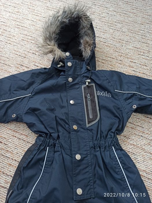 Granatowy zimowy kombinezon dla chłopca 1-1, 5roku 86 Skogstad