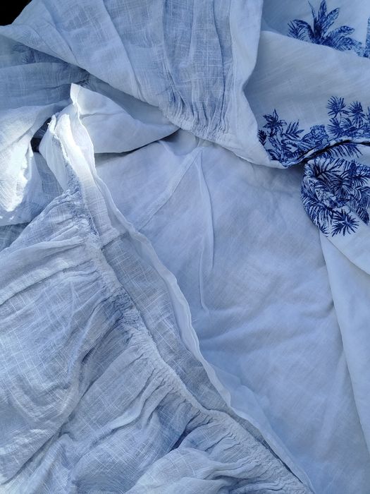 Biała spódnica midi z asymetrycznym dołem Primark 40 L