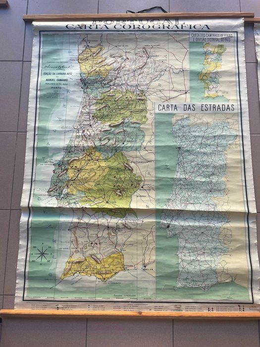 Mapas escolares antigos - Portugal