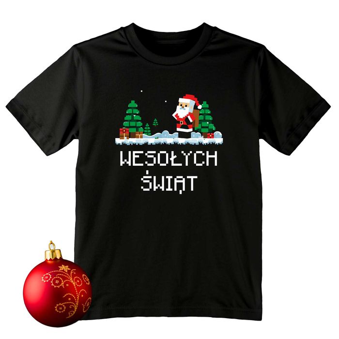 koszulka świąteczna Mikołaj koszulka dla dziecka prezent na Mikołaja