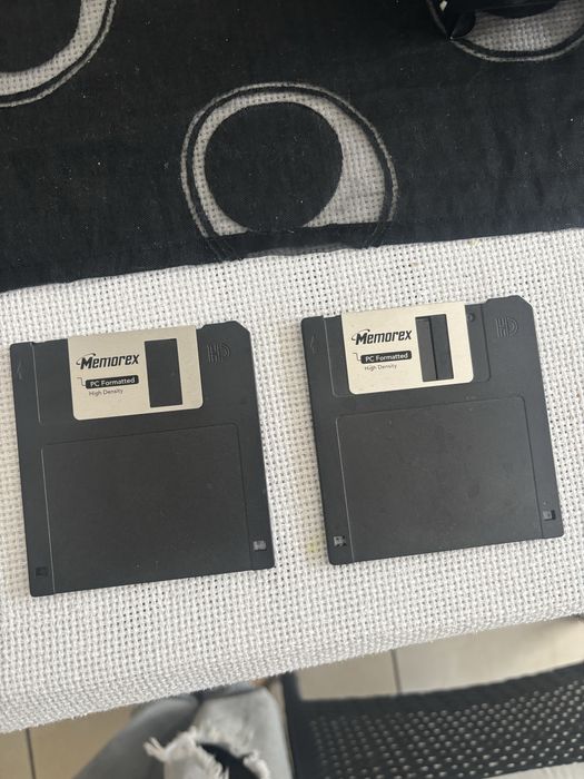 Unikat 2szt Dla kolekcjonerow stare floppy disk Memorex komputer PC