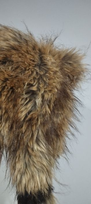 Czapka zimowa uszatka z ogonem Panda  Ruda