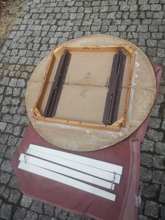 Okrągły rozkładany stół śr 110cm