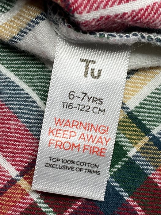 Бавовняна піжама в клітинку хлопчику 6-7р.комплект сорочка -штани