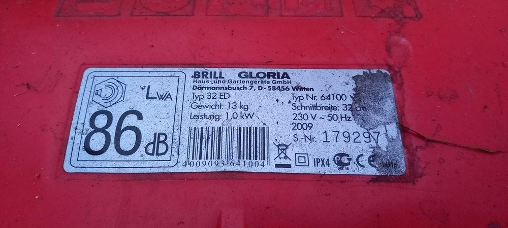 Kosiarka Brill Gloria 1000 Watt
