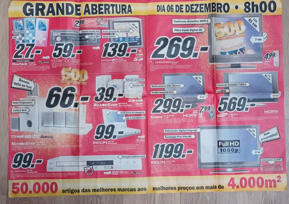 cartaz de abertura Media Markt em Portugal  em 2007