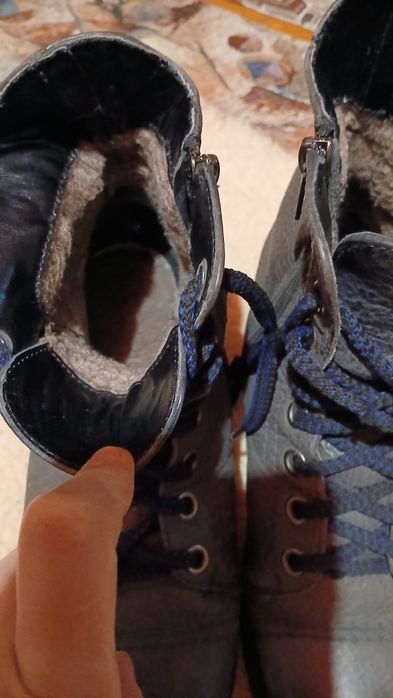 Ботинки зимние,кожаные