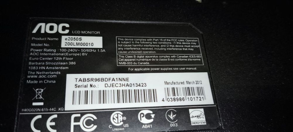 Монитор AOC 2050S
