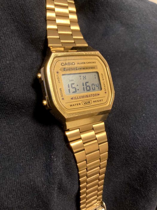 Casio A168 w wersji złotej casio vintage gold