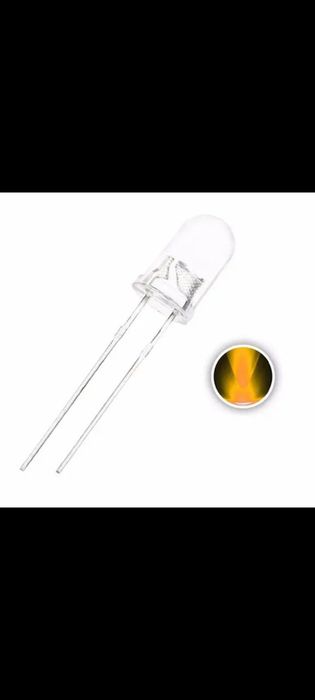 Світлодіод з круглою лінзою 5 мм для точкового освітлення.