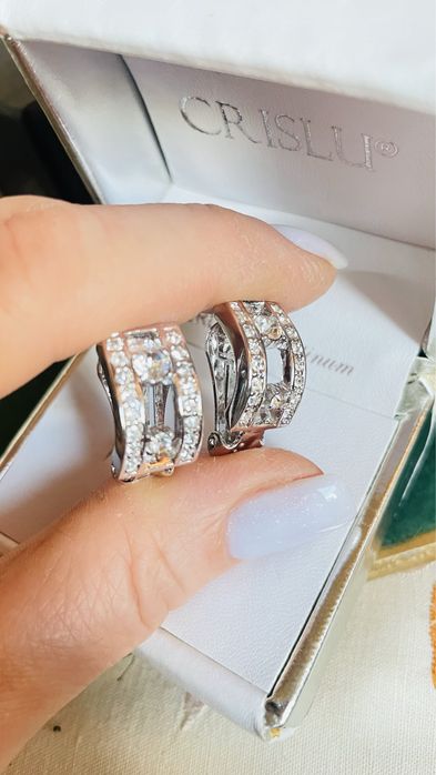 Кліпси CRISLU (USA) зі стразами Swarovski