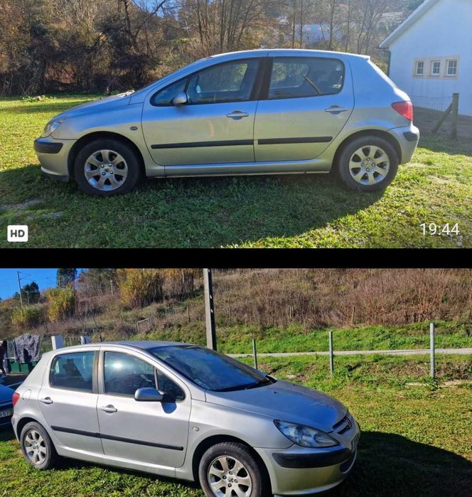 Peugeot 307 a gasolina e GPL.