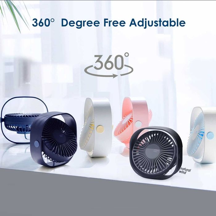 Mini-ventilador ventoinha mesa carregamento USB portátil -VÁRIAS CORES