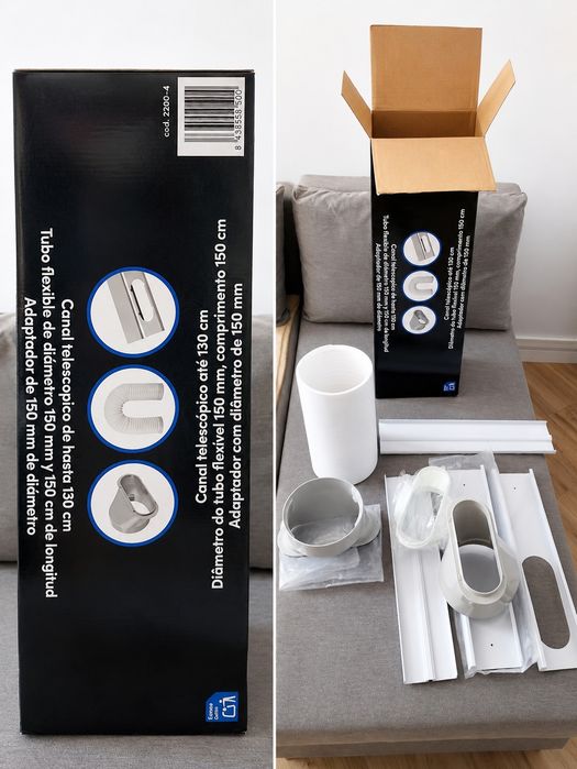 KIT de Ar Condicionado Portàtil e Tubo Placas