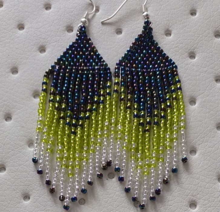 Cieniowane kolczyki z koralików Toho