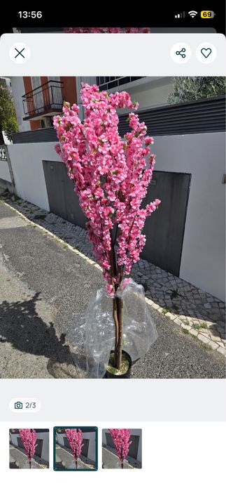 Flores de cerejeiras rosa artificiais para emtregas
