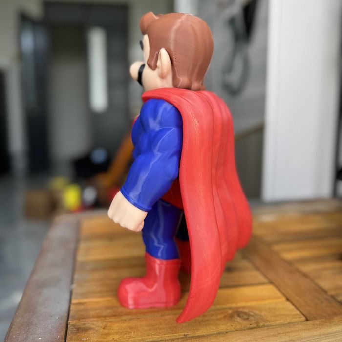 Figure Super Mario x Superman (Custom) – Pintado à Mão