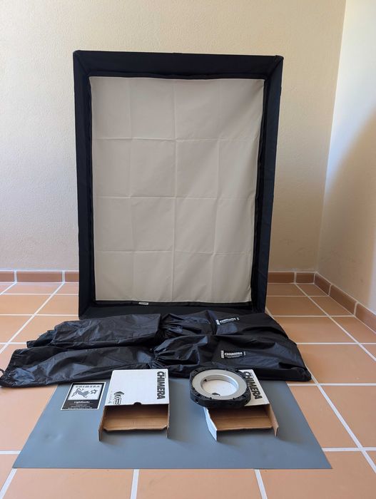2 Softboxes Chimera (M) com Speedrings originais Chimera para Elinchrom