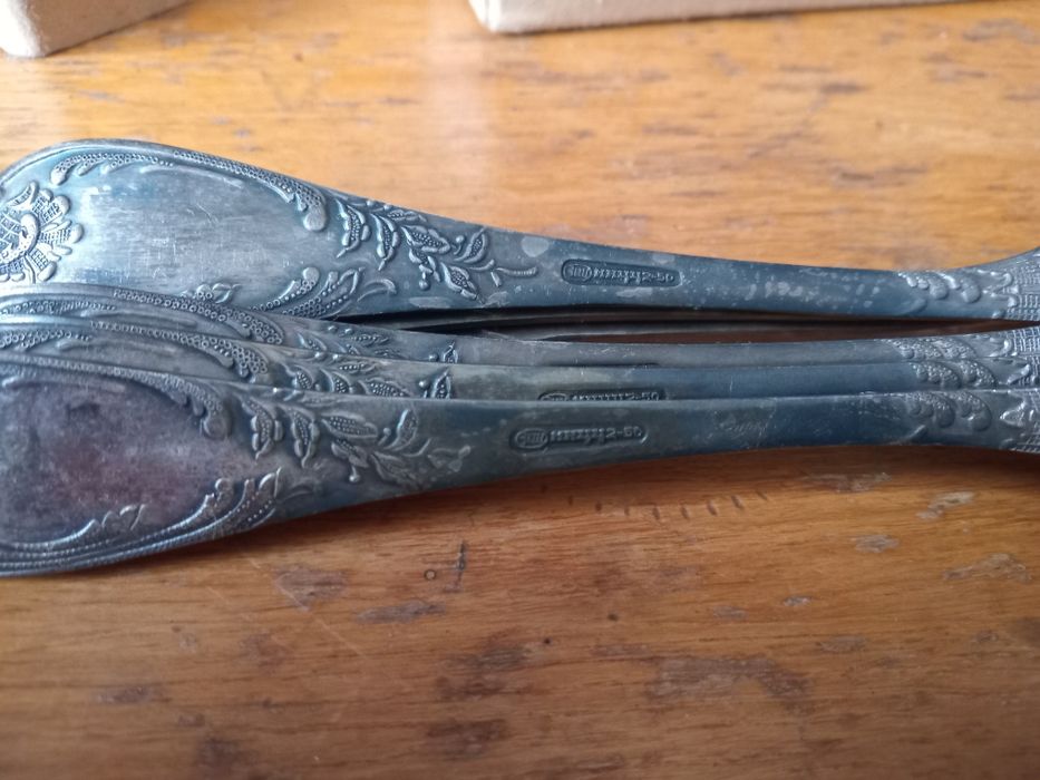 Набор советский мельхиоровый Троянда