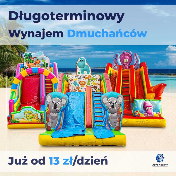 Wynajem długoterminowy Dmuchańce Zjeżdżalnia Zamek dmuchany Dmuchaniec