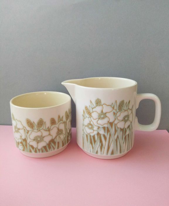 Фарфоровый молочник и сахарница Hornsea Fleur made in england