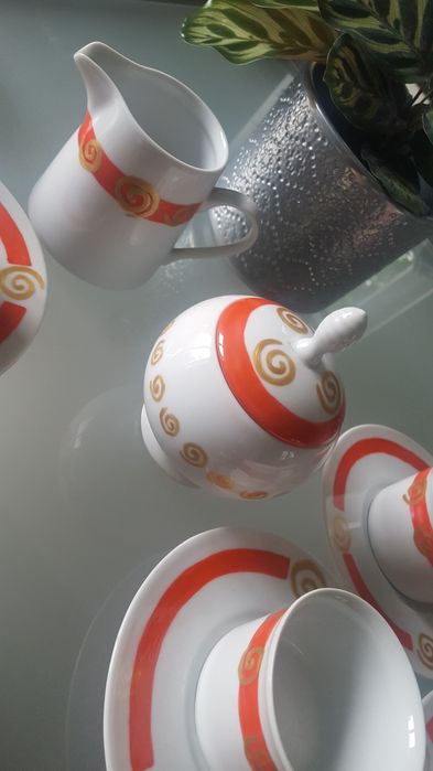 Komplet kawowy ręcznie malowany