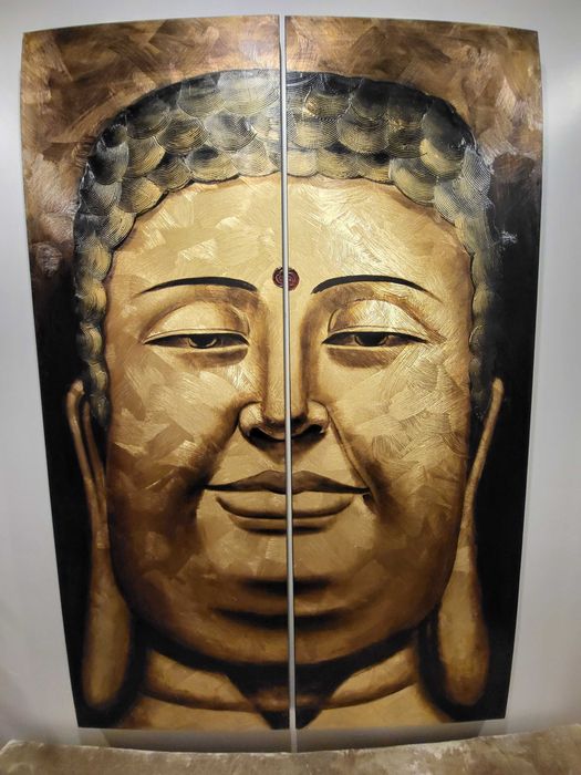 Quadro Buda Dourado (2 peças)