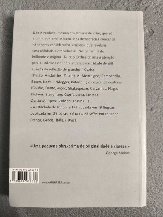A Utilidade do Inútil — Manifesto — Nuccio Ordine