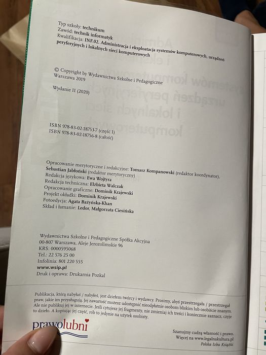 Administracja i eksploatacja systemow komputerowych, urzadzen peryfery