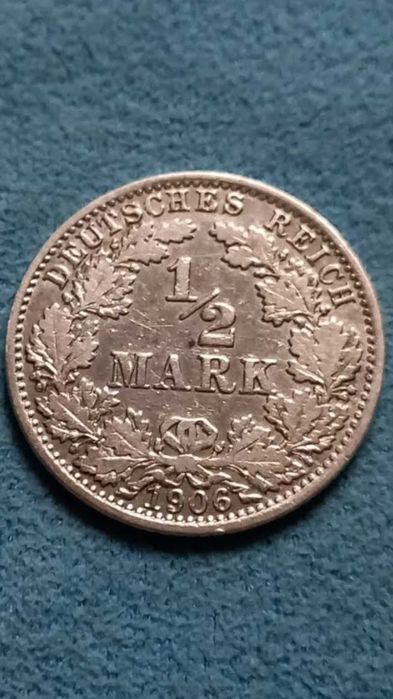 1/2  марка;1906,срібло.