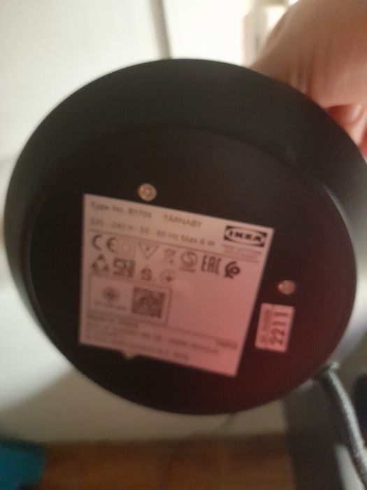 Candeeiro preto IKEA