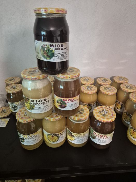 Miód z własnej pasieki słoiki 1.25kg