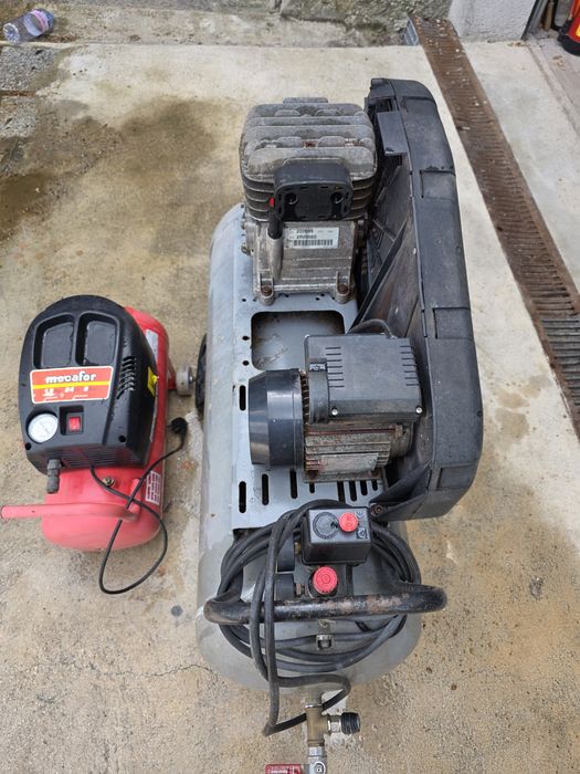 Compressor de ar de 100 l, mais 1 de oferta