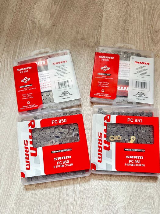 Ланцюги, цепи на велосипед KMC, Shimano, SRAM. Огирінал: 250 грн