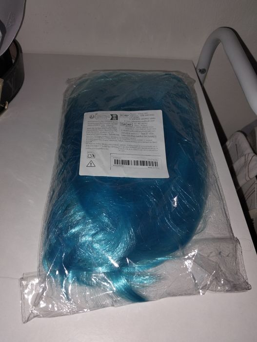 Peruca Azul  Fantasia