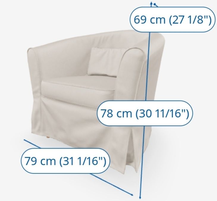 TULLSTA IKEA - Poltrona, Lofallet bege + capa
