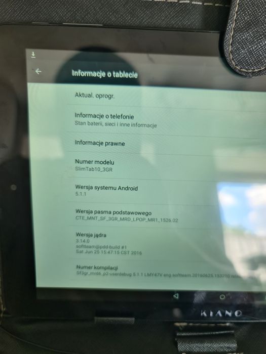 Tablet 10 cali kiano plus klawiatura i etui