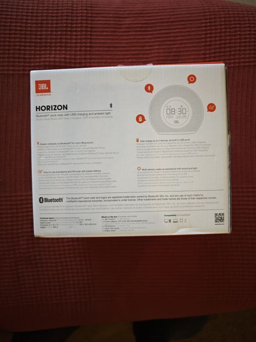Rádio/Despertador JBL Horizon - Novo