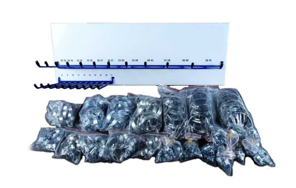 Zestaw opasek ślimakowych 220 szt + praktyczny wieszak – super jakość!