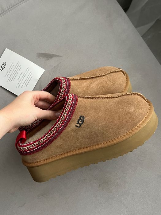 Ugg tazz 38 rozmiar bezowe brązowe z czerwoną