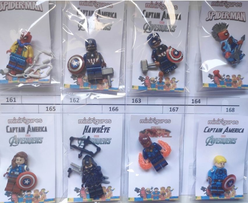 3/5 Mini Figuras Joker SpiderMan Marvel America Avengers Thor Iron Man