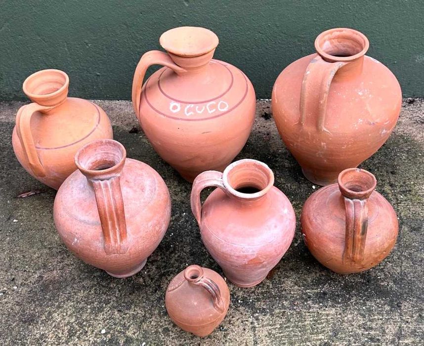 Bilhas antigas, cantaros com pega, barro tradicional