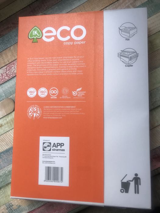 Бумага офисна IQ ECO A4 80г/м (500л)