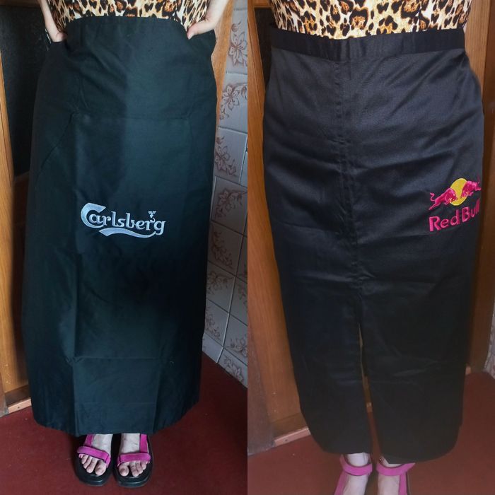 Фартук передник для официанта бармена редбул red bull carlsberg длинны